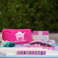 Mini Travel Mahjong Pink Set