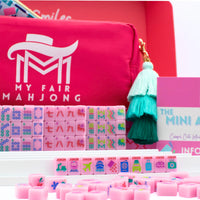 Mini Travel Mahjong Pink Set