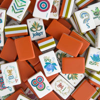 Sierra Burnt Orange Mahjong Tile Set