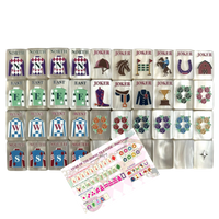 Bespoke Year of the Horse Pearl Cream Mahjong Tile Set