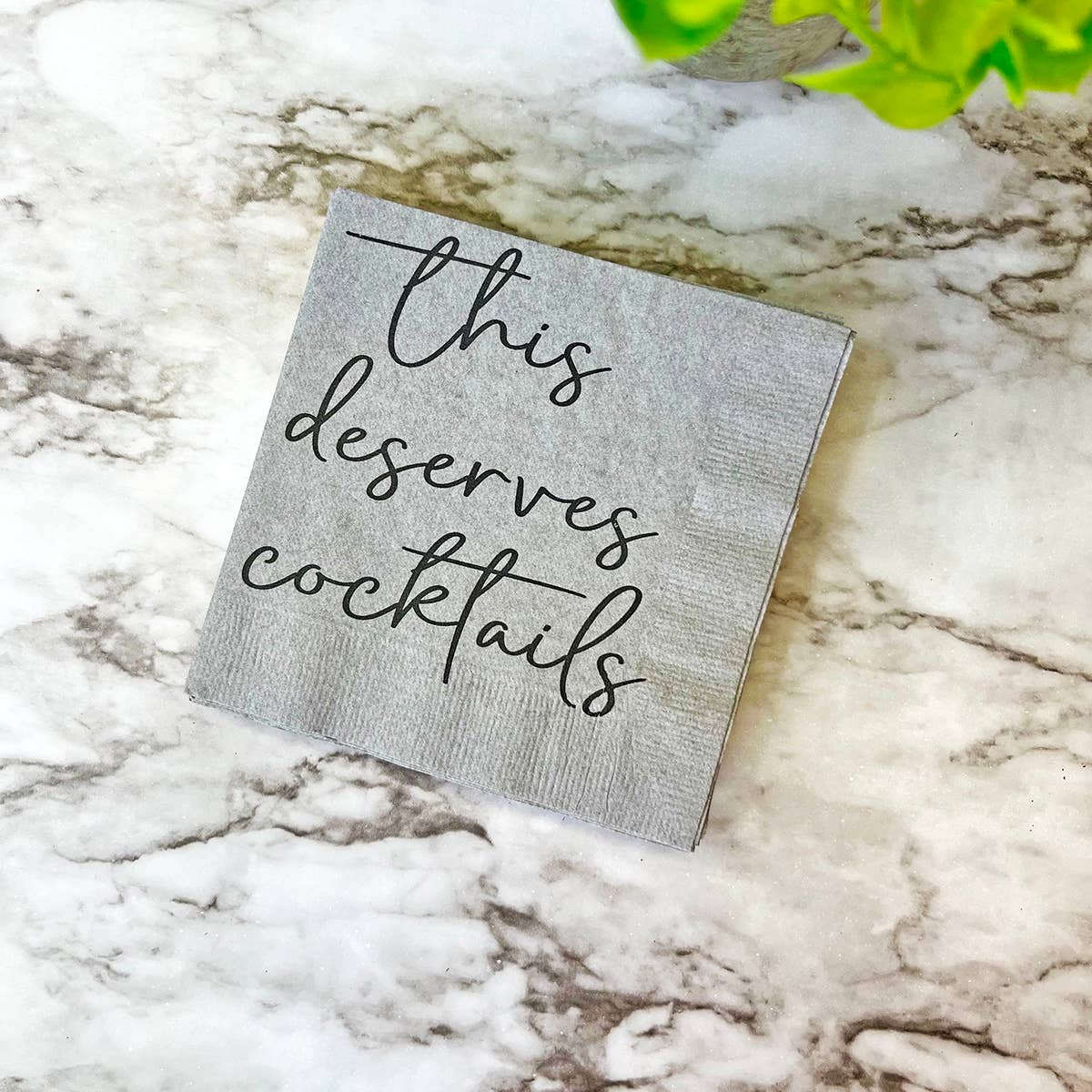 This Deserves Cocktails (Cocktail Napkin)