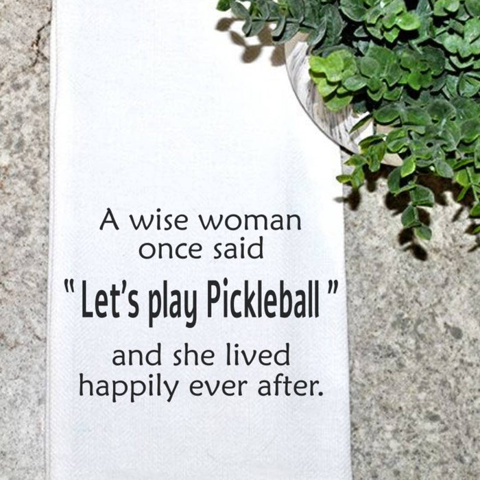 Wise Women Pickleball Tea Towel