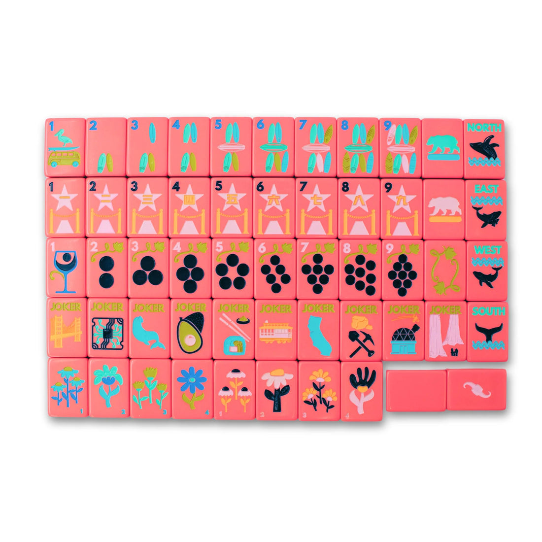 California Mahjong Tile Set