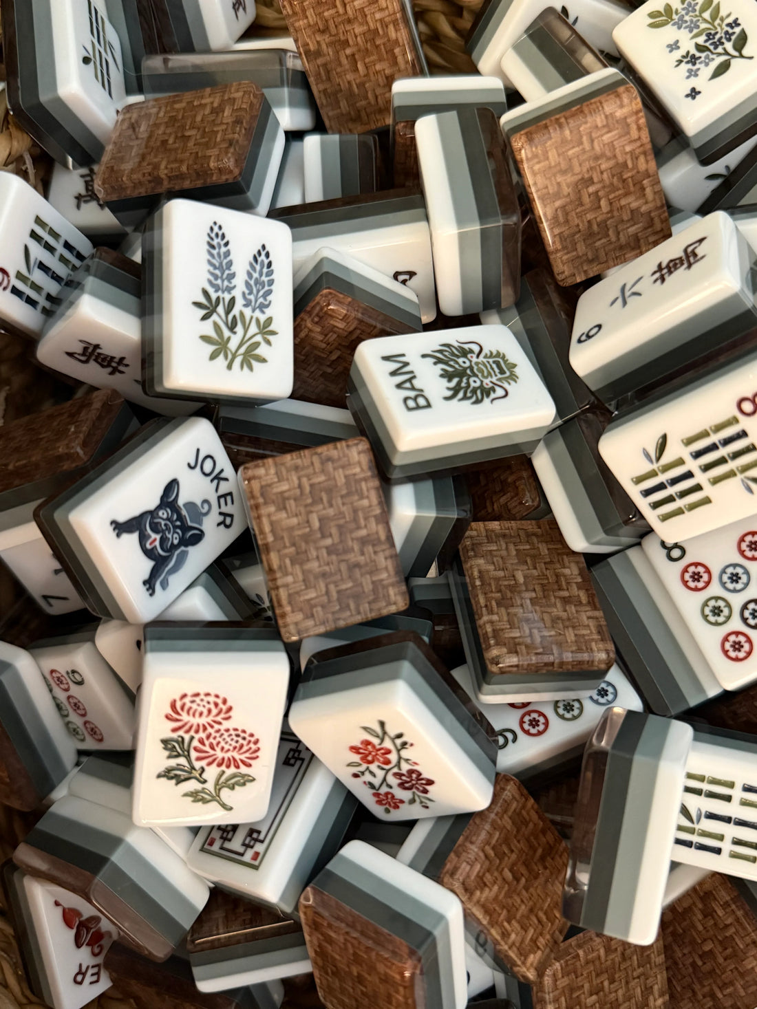 Mahjong Row & Co Honey Weave Tile Set