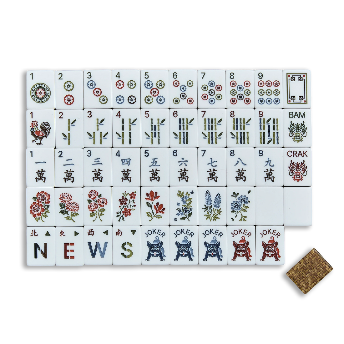 Mahjong Row & Co Honey Weave Tile Set