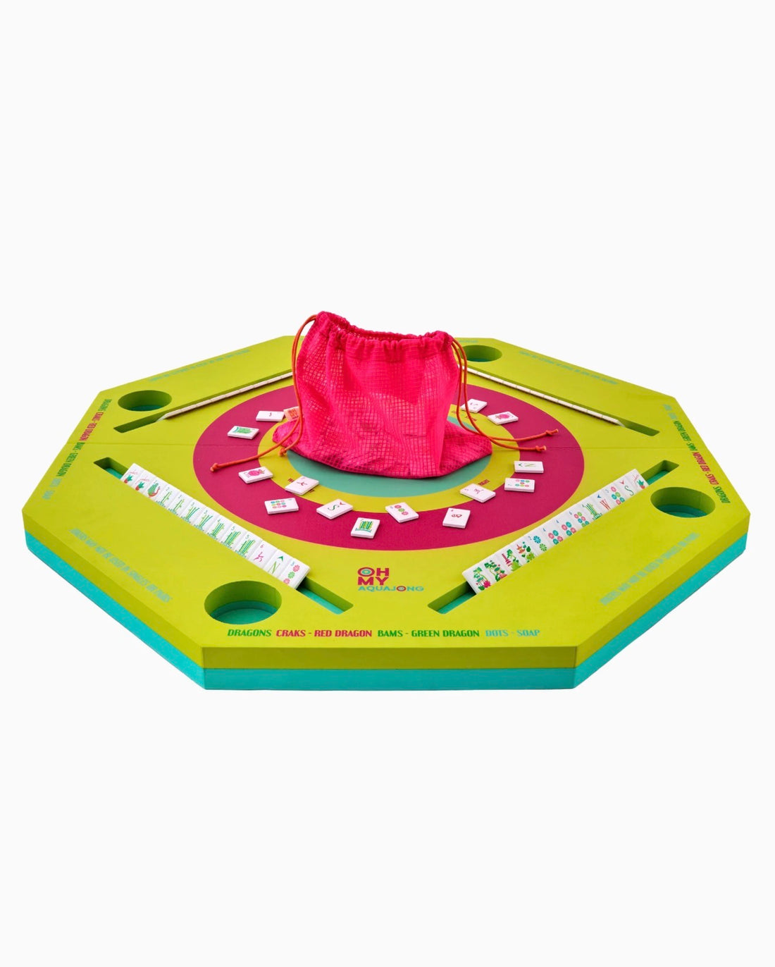 Oh My Mahjong Green Aqua Jong Pool Mat