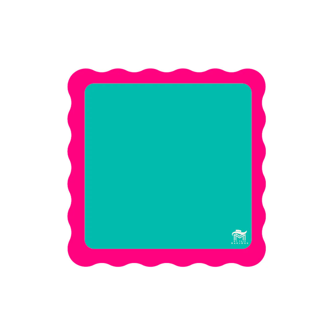 Pink/Blue Scallop Mini Mahjong Mat