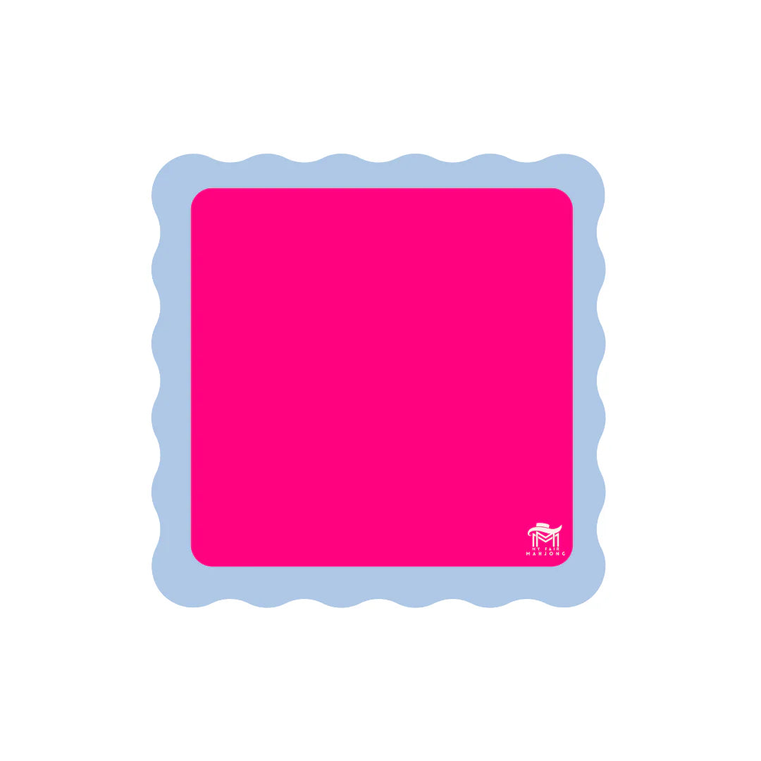 Blue & Pink Scallop Mini Mahjong Mat