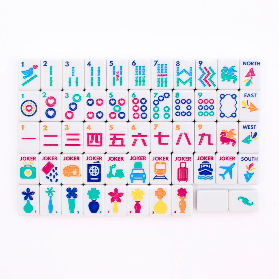 Mini Travel Anywhere White Mahjong Set