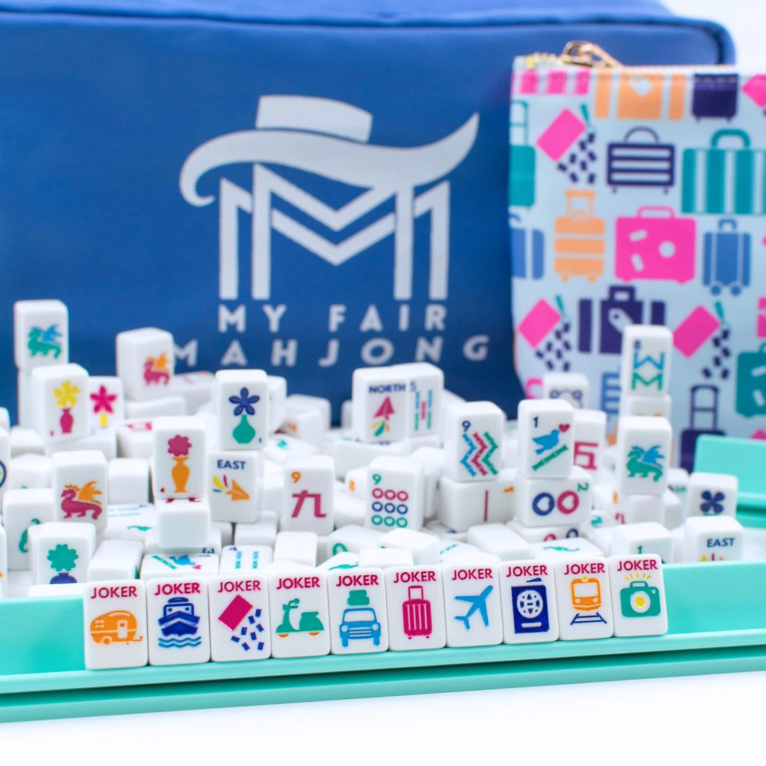 Mini Travel Anywhere White Mahjong Set