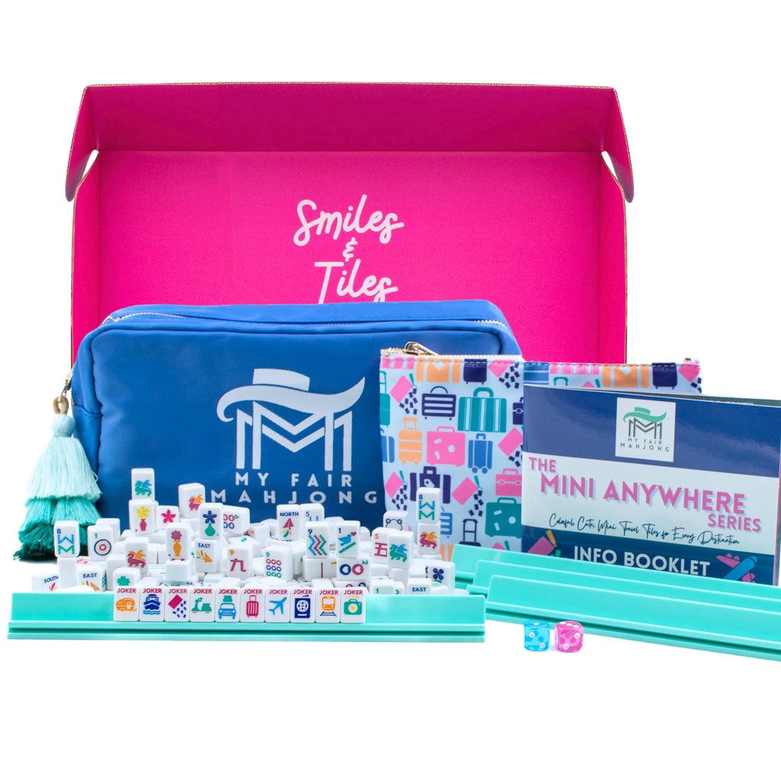 Mini Travel Anywhere White Mahjong Set
