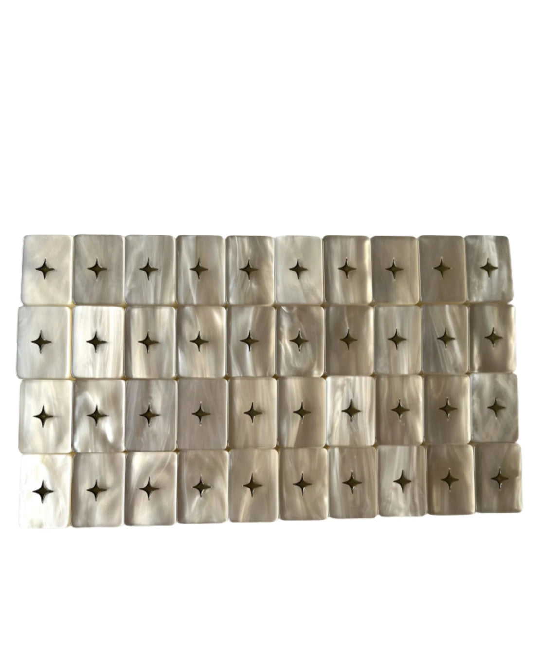 Bespoke Year of the Horse Pearl Cream Mahjong Tile Set