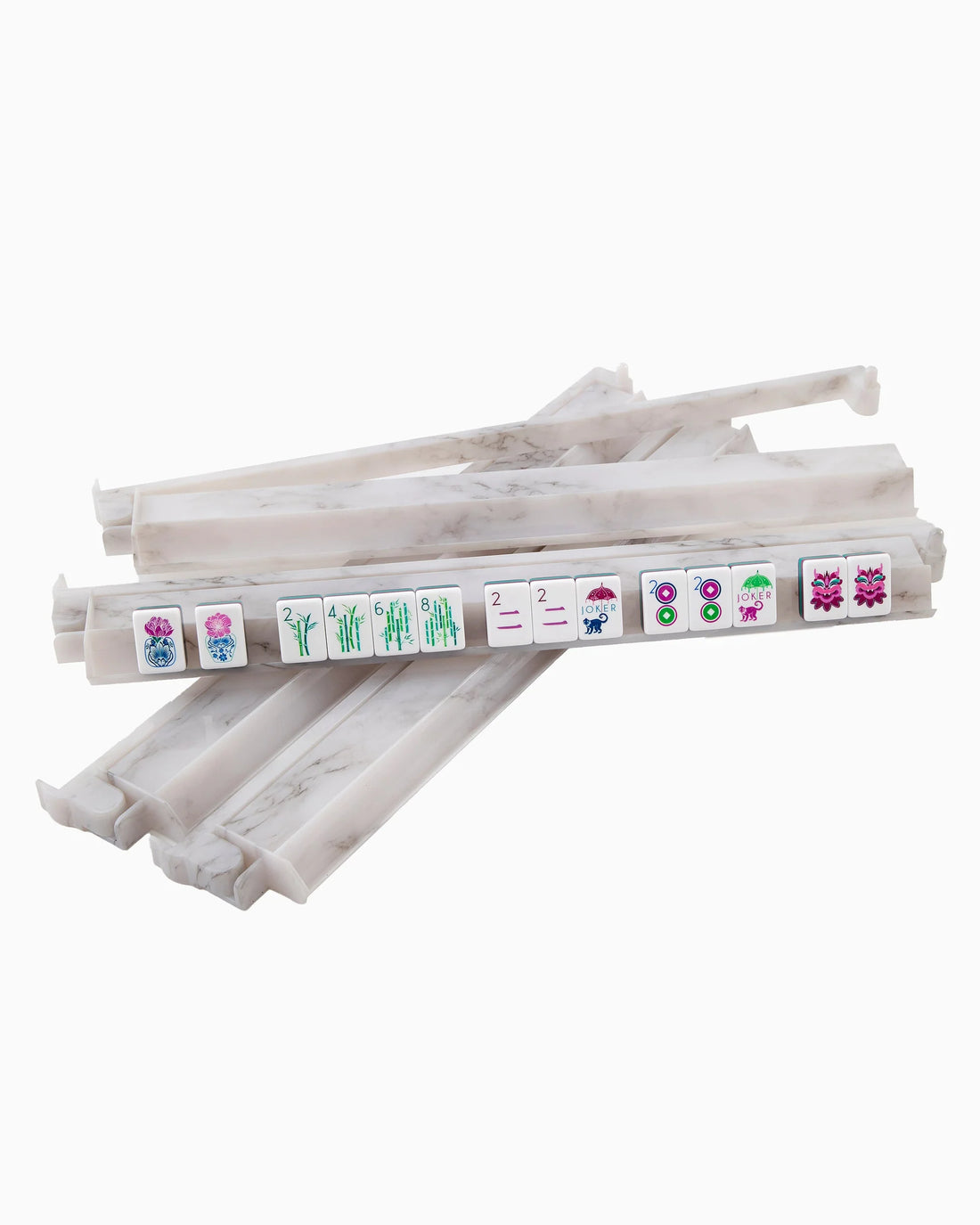Marble Carrara Rack & Pusher Set