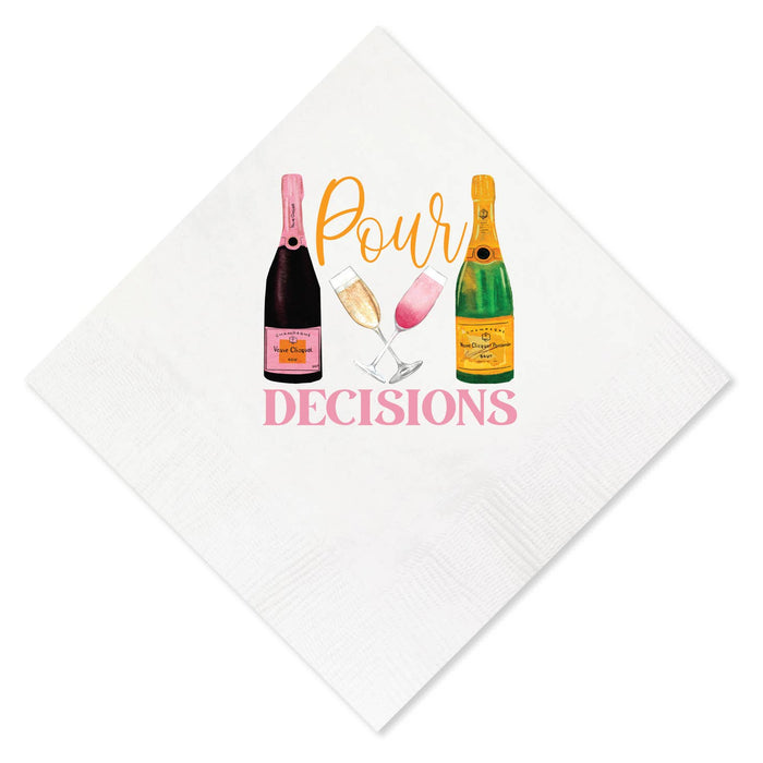 Champagne Pour Decisions Cocktail Napkins