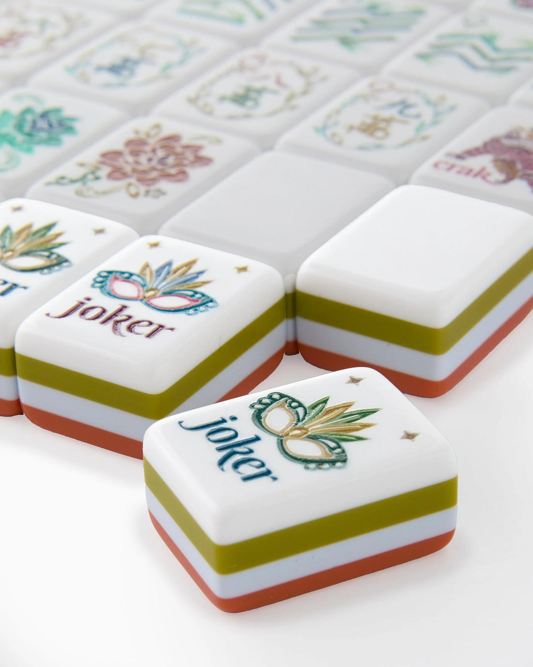 Sierra Burnt Orange Mahjong Tile Set