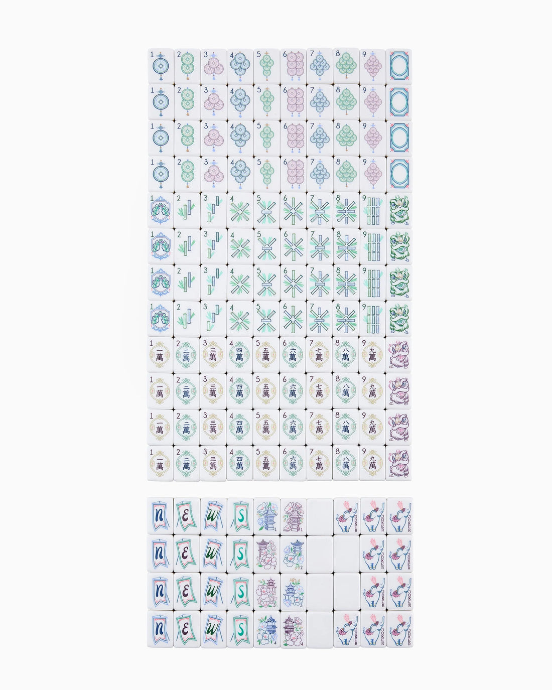Willow Mahjong Tile Set